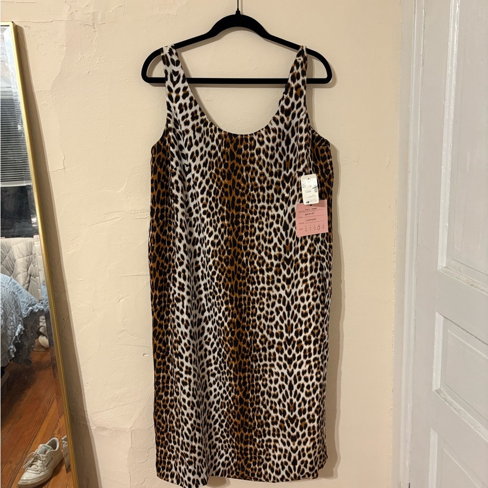 Antique 2008 Tan and Brown Sheath Midi Dress for Cocktail Night Out